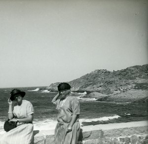 France Corse Ile Rousse le Libeccio ancienne photo stereo Amateur 1920