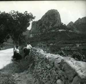 France Corse Francardo Viaduc ancienne photo stereo Amateur 1920