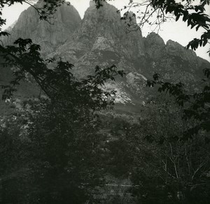 France Corse Capo d Orto Route Porto Evisa ancienne photo stereo Amateur 1920