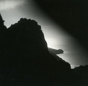 France Corse Calanques de Piana effet de soleil ancienne photo stereo Amateur 1920