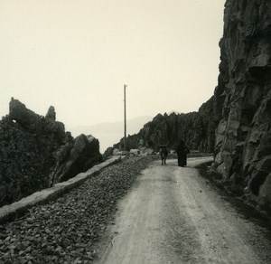 France Corse Calanques de Piana ancienne photo stereo Amateur 1920