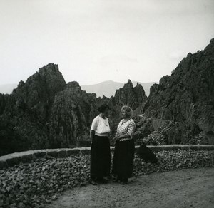 France Corse Calanques de Piana les Aiguilles ancienne photo stereo Amateur 1920