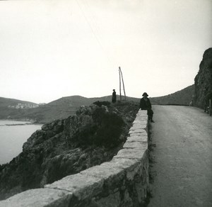 France Corse Cargese Panorama ancienne photo stereo Amateur 1920