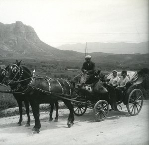 France Corse Col de Listincone Rocher de Gozzi ancienne photo stereo Amateur 1920