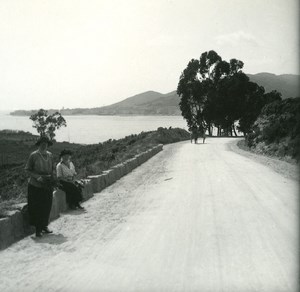 France Corse Golf d Ajaccio Panorama ancienne photo stereo Amateur 1920