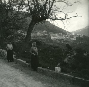 France Corse Olmeto Panorama ancienne photo stereo Amateur 1920