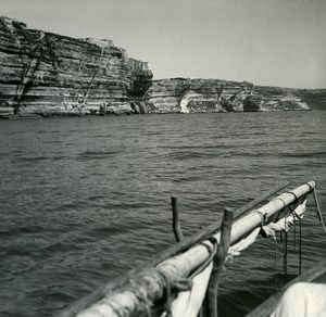 France Corse Bonifacio Panorama ancienne photo stereo Amateur 1920