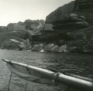 France Corse Bonifacio les Grottes ancienne photo stereo Amateur 1920