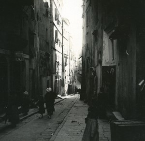 France Corse Bonifacio rue Doria ancienne photo stereo Amateur 1920