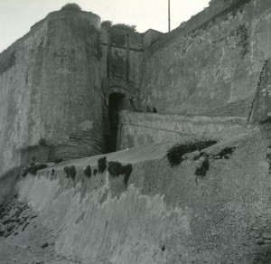 France Corse Bonifacio la Vieille Porte ancienne photo stereo Amateur 1920