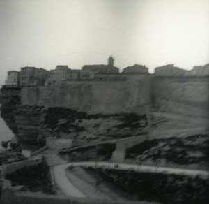 France Corse Bonifacio Panorama ancienne photo stereo Amateur 1920