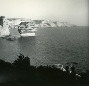 France Corse les Bouches de Bonifacio ancienne photo stereo Amateur 1920