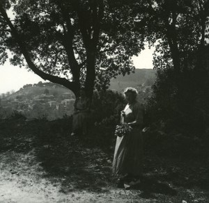 France Corsica Levie Panorama Old Stereo Photo 1920