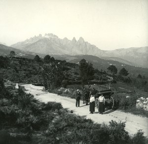 France Corse Entre Quenza et Sonza ancienne photo stereo Amateur 1920