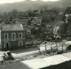 France Corse Aullene Panorama ancienne photo stereo Amateur 1920