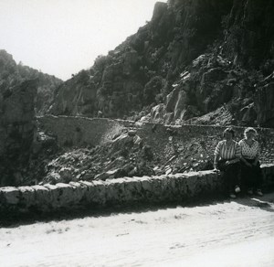 France Corse le Defile de l Inzecca Sposata ancienne photo stereo Amateur 1920