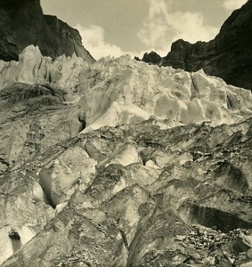 Switzerland Grindelwald Glacier Old NPG Stereo Photo 1906