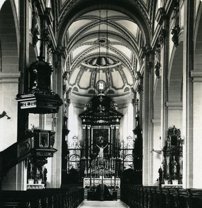 Switzerland Luzern Eglise Old Werhli Stereo Photo 1906