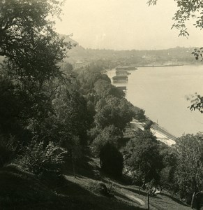 Austria Bodensee Bregenz Panorama Old NPG Stereo Photo 1906