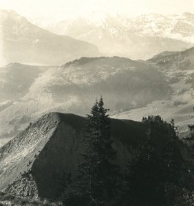 Switzerland Stanserhorn Panorama Old Wehrli Stereo Photo 1906