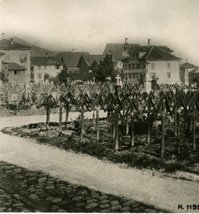 Switzerland Alps Appenzell Cemetery Old Stereo anonymous Studio Photo 1906