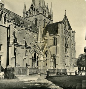 Switzerland Alps Lausanne Cathedral Old NPG Stereo Photo 1906