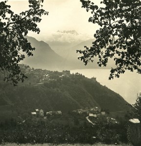 Switzerland Alps Glion Dent du Midi Old Wehrli Stereo Photo 1906