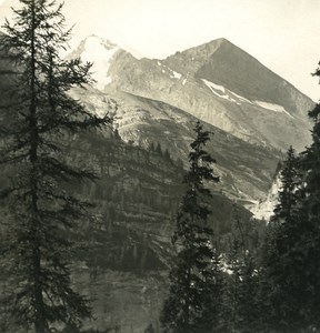 Switzerland Alps Gemmi Pass Rinderhorn Old NPG Stereo Photo 1906