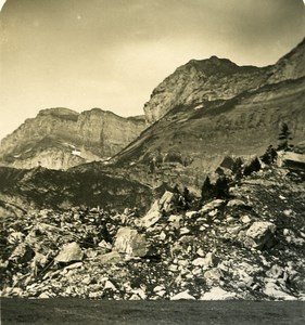 Switzerland Alps Gemmi Pass Old NPG Stereo Photo 1906