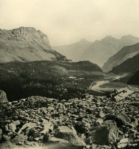 Switzerland Alps Gemmi Pass Old NPG Stereo Photo 1906