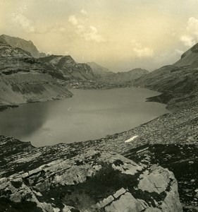 Switzerland Alps Gemmi Pass Old NPG Stereo Photo 1906