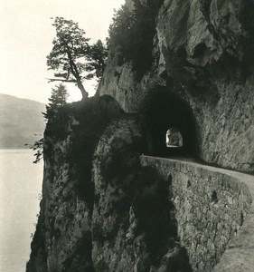 Switzerland Alps Bernese Oberland Lake Thun Old NPG Stereo Photo 1906