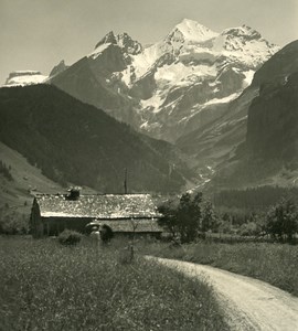 Switzerland Alps Kandersteg Lake Thun Old Wehrli Stereo Photo 1906