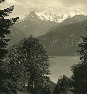 Switzerland Alps Bernese Oberland Lake Thun Old Wehrli Stereo Photo 1906