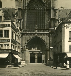 Belgium Port of Antwerp Cathedral Old NPG Stereo Photo 1906