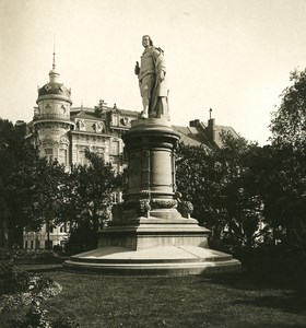 Belgium Port of Antwerp Statue of Jordaens Old NPG Stereo Photo 1906