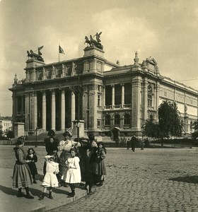 Belgium Port of Antwerp Palace of Fine Arts Old NPG Stereo Photo 1906