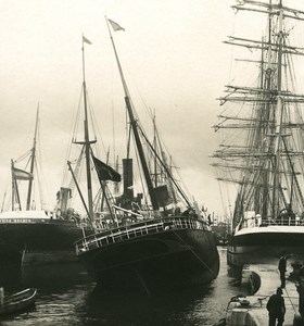 Belgium Port of Antwerp Boat damaged Old NPG Stereo Photo 1906