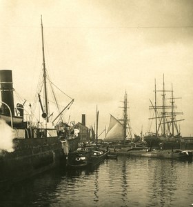 Belgium Port of Antwerp Basin Mexico Old NPG Stereo Photo 1906