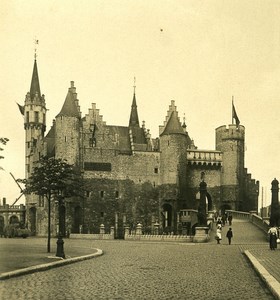 Belgium Port of Antwerp Steen taken from Wharf Old NPG Stereo Photo 1906