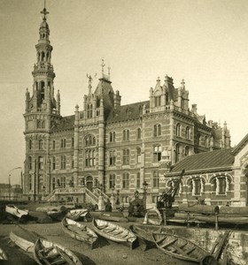 Belgium Port of Antwerp House of Pilot Old NPG Stereo Photo 1906