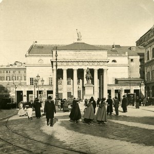 Italy Port of Genoa Place Deferrari Old NPG Stereo Photo 1906