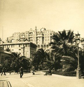 Italy Port of Genoa Savoy Hotel Old NPG Stereo Photo 1906