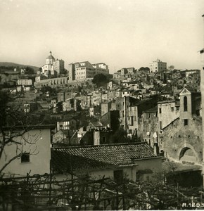 Italy Port of Genoa Panorama Old Stereo anonymous Studio Photo 1906