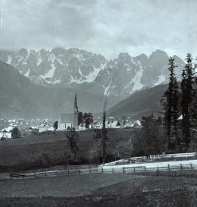 Austria Salzkammergut Donnerkogelu Old Wurthle & Sohn Stereo Photo 1900's