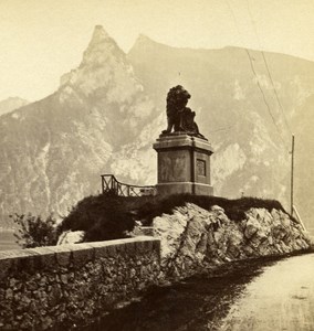 Austria Salzkammergut Traunkirchen Old Wurthle & Sohn Stereo Photo 1900's