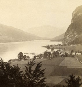 Austria Salzkammergut Scharfling Old Wurthle & Sohn Stereo Photo 1900's