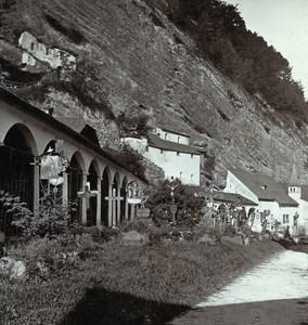 Austria Salzburg Friedhof St Peter Old Wurthle & Sohn Stereo Photo 1900's