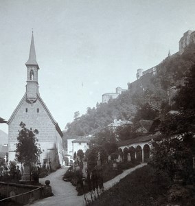 Austria Salzburg Friedhof St Peter Old Wurthle & Sohn Stereo Photo 1900's