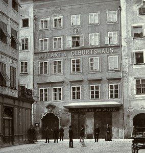 Austria Salzburg Mozarts Geburtshaus Old Wurthle & Sohn Stereo Photo 1900's